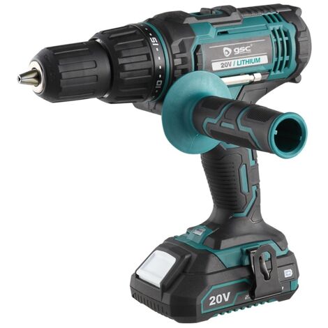 GSC 502040002  Taladro destornillador percutor inalámbrico 20V 460W