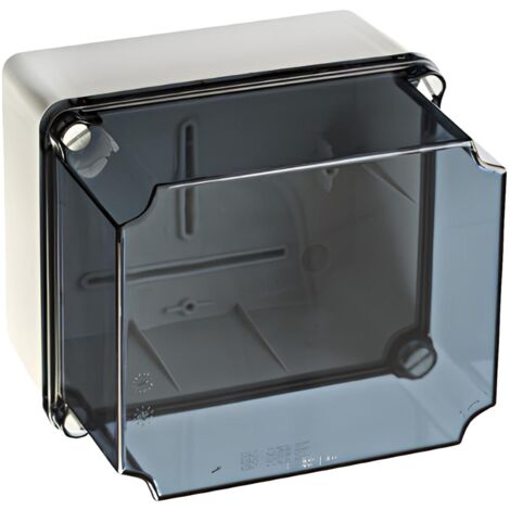 Gslt171 Ide Boitier Industriel étanche Ip67 Avec Bords Lisses, Couvercle Réhaussé Transparent Dim.175x151x155