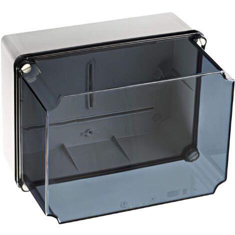 Gslt231 Ide Boite Dérivation Ip65/ip67 Avec Bords Lisses, Couvercle Réhaussé Transparent Dim.241x180x175