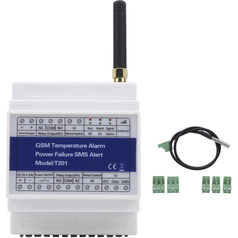Jeffergarden - gsm sms alarme de température alerte de panne de courant contrle à distance prise en charge rapport de minuterie(Carte sim non incluse)
