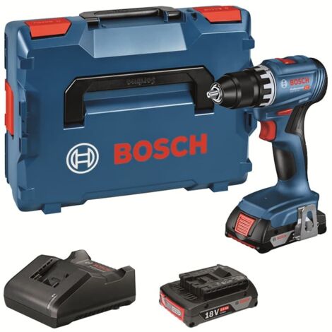 GSR 18V-45 Bohrschrauber - BOSCH - mit 2 18V 3,0Ah Akkus - Ladegerät - L-BOXX - 06019K3204