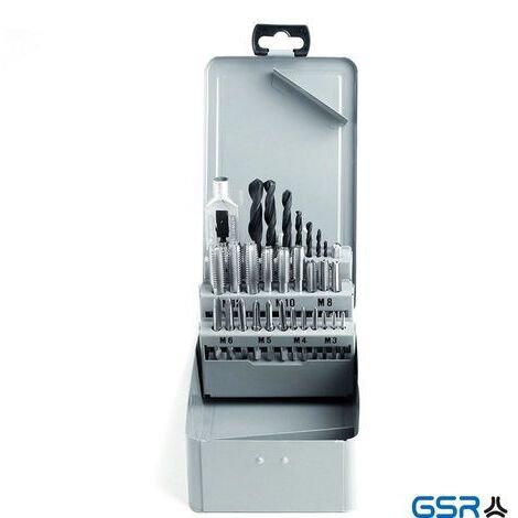 GSR Gewindeschneidsortiment 29tlg. HGB+VW+KLB Satz M3-M12 HSS