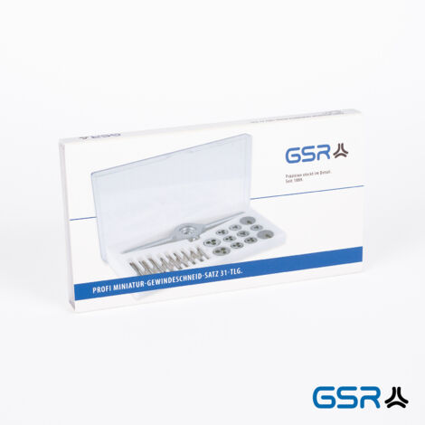 GSR Gewindeschneidsortiment 31tlg. Miniatur-Gewindeschneidsatz M1-M2,5 HSS