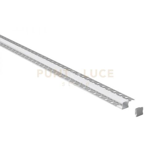 GSTP140- PROFILO IN ALLUMINIO A SCOMPARSA PER CARTONGESSO COLORE GRIGIO PIU DIFFUSORE MT2