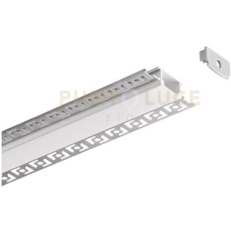 GSTP170- PROFILO IN ALLUMINIO A SCOMPARSA PER CARTONGESSO COLORE GRIGIO PIU DIFFUSORE MT2 L.2,75CM