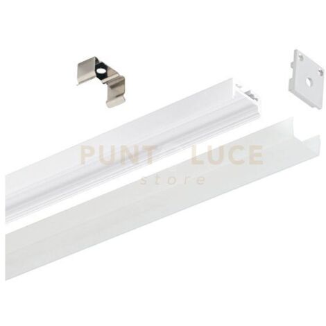 GSTP181- PROFILO IN ALLUMINIO A PARETE/SOFFITTO COLORE BIANCO PIU DIFFUSORE MT2 L.2,75CM