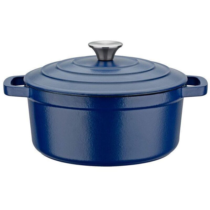 Gsw Blue Magic Schmortopf 24 Cm Blau Gusseisen