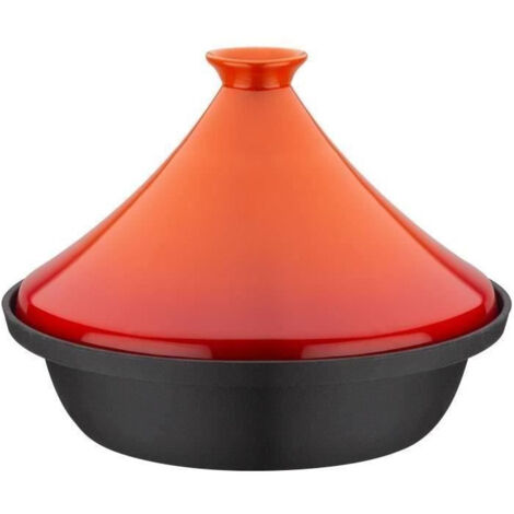 GSW Tajine en fonte orange 30 x 22 cm cuisson four