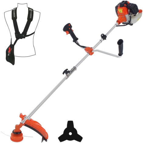 Gt Garden – Débroussailleuse thermique 52 cm3 3 CV – Moteur 2 temps – Pompe d'amorçage pour démarrage facile – Tête Tap and Go