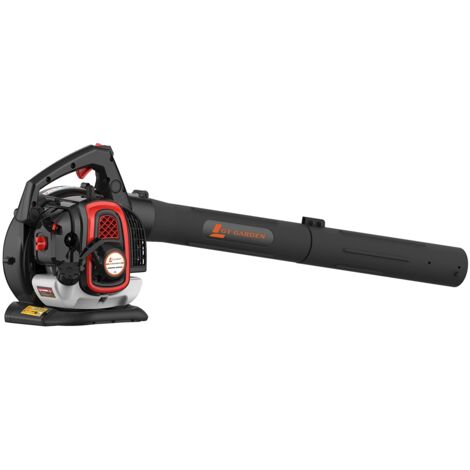 Gt Garden – Souffleur thermique 26 cm3 – Moteur 2 temps 1 CV – Vitesse d'air 225 km/h – Sac de collecte XL 50L pour débris