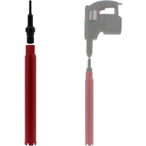 Gt Market – Couronne diamant Ø 56 mm – Adaptateur SDS-plus pour perceuse et perforateur – Forage rapide dans béton et granit – Longueur 400 mm
