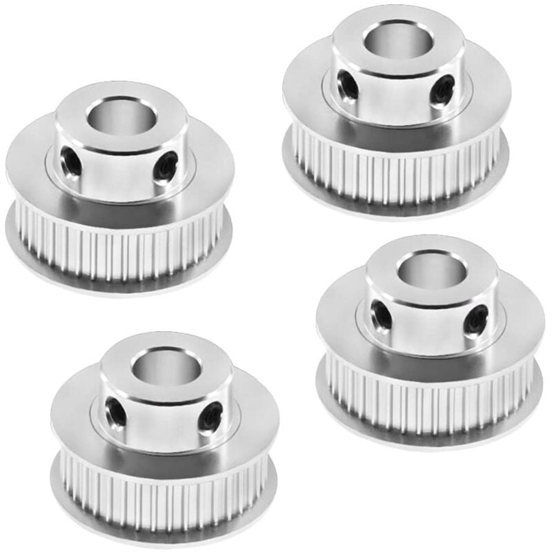 GT2 Poulie 4 Pièces GT2 Poulie de Distribution GT2 Poulie de Courroie Poulie Dentée en Alliage D'aluminium Aluminium GT2 Courroie De Distribution