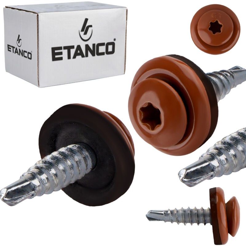 GTF02P Vis agricoles à tête cylindrique 4,8x20mm RAL 8004