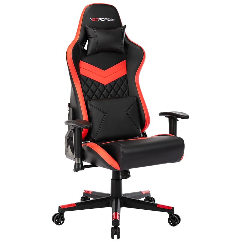 EVO SR RACING RECLINING SWIVEL OFFICE GAMING COMPUTER PC LEATHER CHAIR RED - Gtforce
