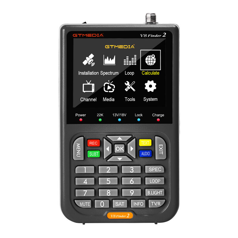 GTMEDIA V8 Finder 2 Détecteur de signal TV Récepteur de signal DVB-S/S2/S2X Écran LCD 3,5 pouces H.264 Calcul automatique de l'angle Batterie 4000mAh
