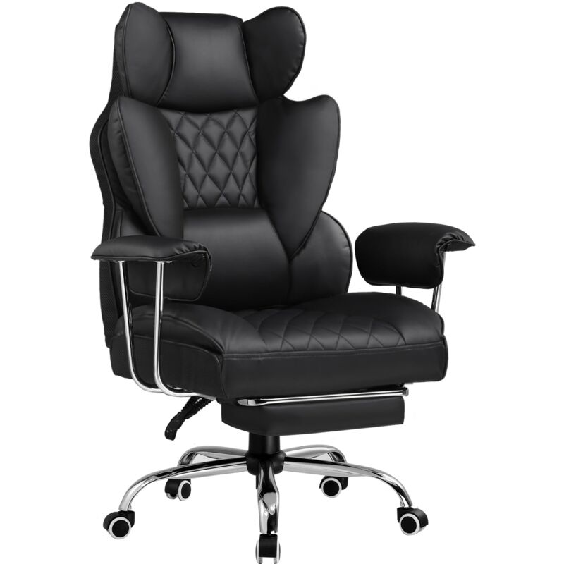Gtplayer - Chaise Gaming, Ergonomique Fauteuil de Bureau avec Support Lombaire à Ressorts ensachés, Siège Large avec Accoudoirs Souple et