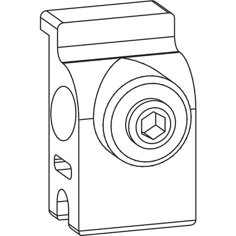GU-966/200 Stützbock für 10 mm Verbindungsstange, Kunststoff silber