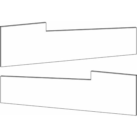 GU Thermostep 204 Seitendeckel-Set für Bodenschwelle silber