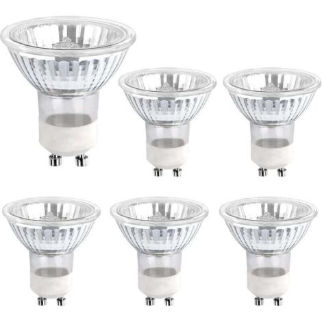 GU10 35W 230V Halogenlampe, 380lm Warmweiß 2700K, dimmbare Halogen-Spotlampe, für Schrank- und Vitrinenbeleuchtung, 6er-Pack