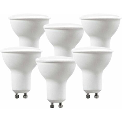 GU10 5W 220V 400 Lumen LED Lamp, 120 Degree Beam Angle, Opal Diffuser, 6000k (X6, Cool White) [Energy Class A++]