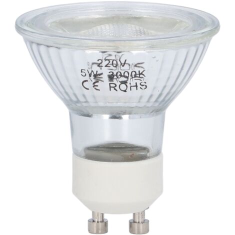 GU10 5W COB dimmbare LED-Lampe, warmweißes Licht 3000K, Ambientebeleuchtung für Büro und Schlafzimmer, 220V