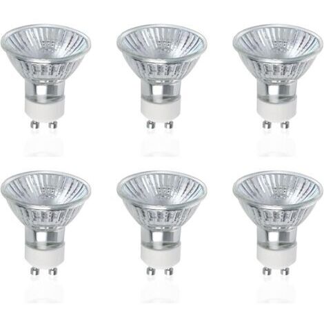 GU10 Ampoules Halogènes, Lot de 6 50W GU10 Spots Halogènes, AC 220V-240V, 700 Lumens, Angle de Faisceau 40°, 2800K Blanc Chaud, Dimmabledengyank