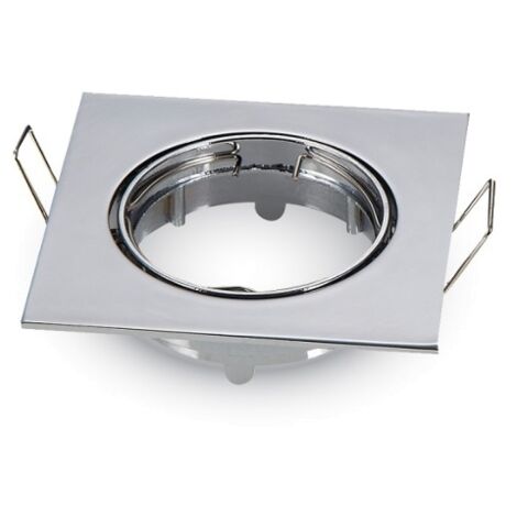 GU10 CORPO QUADRATO REGOLABILE CHROME