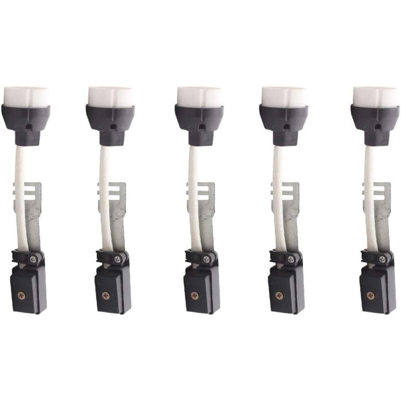 GU10 Douille de Lampe Lot de 5,Connecteurs de Base de Lampes GU10 avec Câble et Boîte de Jonction Isolée 2A 250V Socket Résistant aux Haute