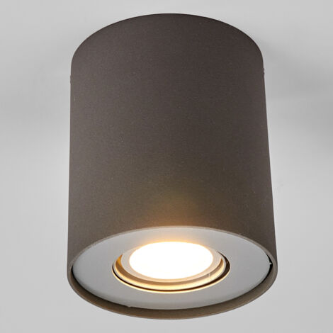 GU10 downlight LED Giliano, 1 luz redondo, grafito