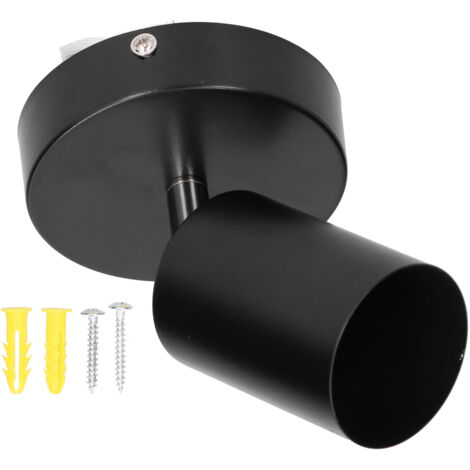 GU10-Fassung aus Schmiedeeisen, ein verstellbarer Kopf für Schienenbeleuchtung, ideal für Schlafzimmer oder Einkaufszentren, 85–265 V, schwarz