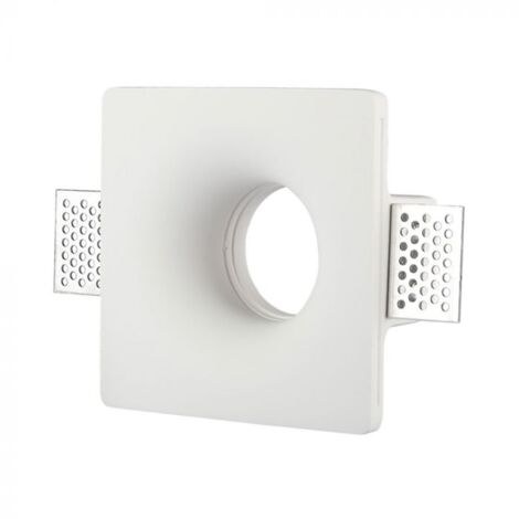 GU10 FITTING QUADRATO GESSO BIANCO