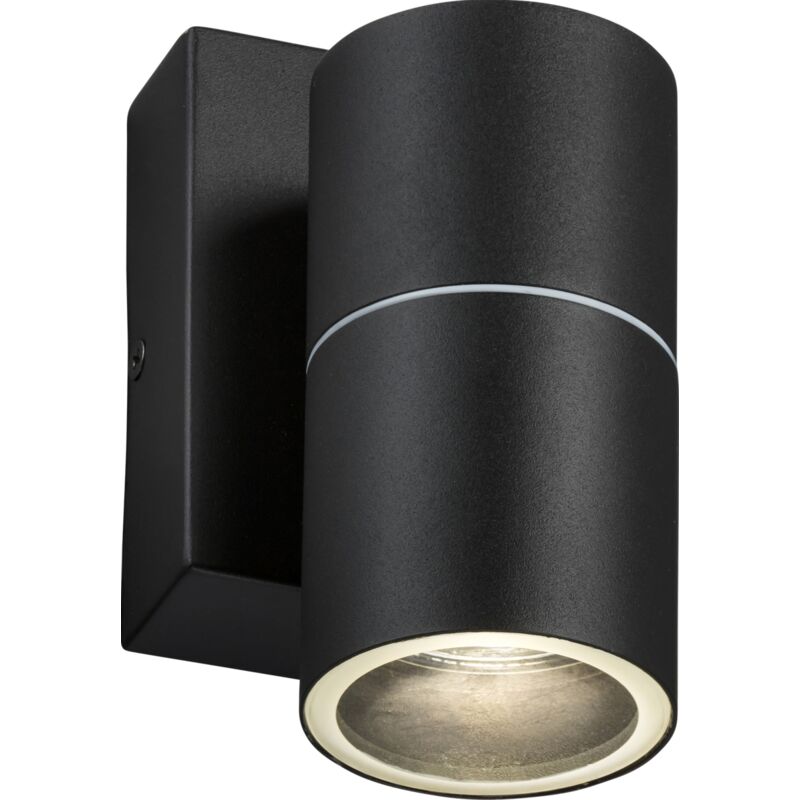 Knightsbridge - GU10 Fixed Single Wall Light with Photocell Sensor - Black 230V IP54 20W