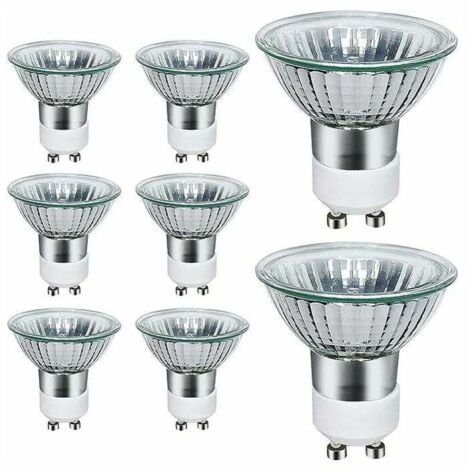GU10-Halogenlampen, 8 Stück, 50 W, GU10-Halogenstrahler, AC 220 V-240 V, 700 Lumen, 3000 K warmweiß, 40° Abstrahlwinkel,