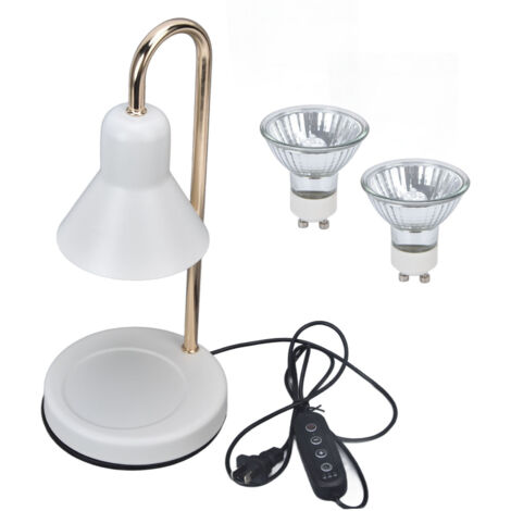 GU10-Kerzen-Wärmelampe mit Timer, 3 einstellbare Helligkeitsstufen, goldfarbene Metallbirne, 110–240 V US-Stecker
