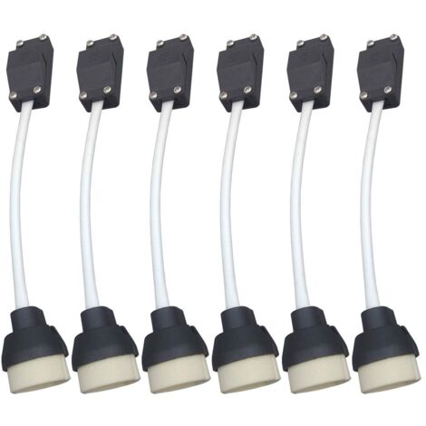 GU10 Lamp Holder, Bulb Socket Connector, Adapter for LED and Halogen, Ceramic Base and Terminal Block