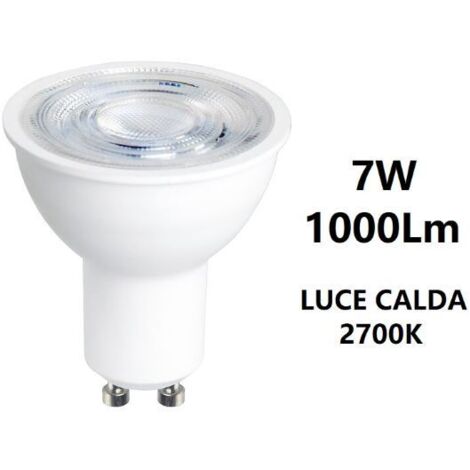 GU10 LAMPADINA FARETTO A LED 7W 1000LM LUCE CALDA 2700K BOT LIGHTING