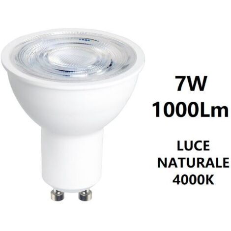 GU10 LAMPADINA FARETTO A LED 7W 1000LM LUCE NATURALE 4000K BOT LIGHTING