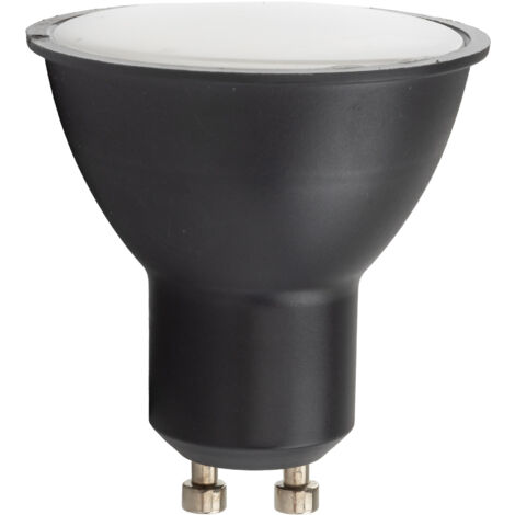 GU10-Lampe, schwarz, 5 W, warmweiß, 3000 K