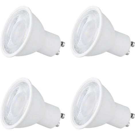 GU10 LED-Lampe Warmweiß 6W - GU10 90°-Lampe, Einbaustrahler 230V ø50x55mm - 4er-Pack