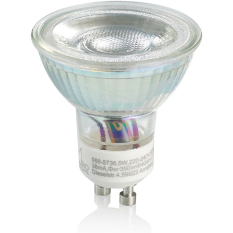 GU10 LED Stiftsockel - 4,5 Watt, 345 Lumen, 3000 K Warmweiß - 3 Stufen Dimmer