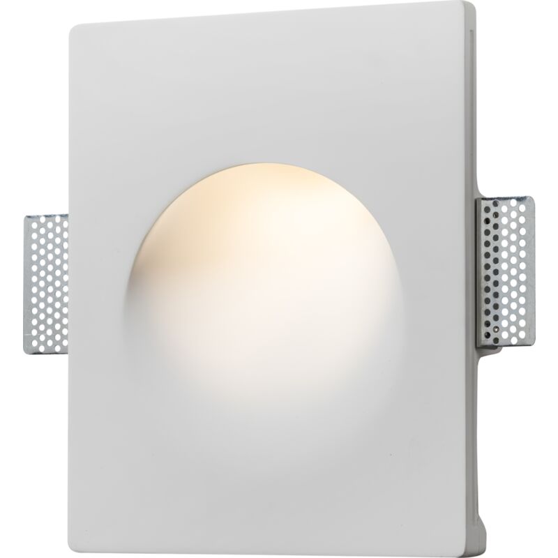 Knightsbridge - GU10 Recessed Round Plaster Wall Light White 230V IP20 35W
