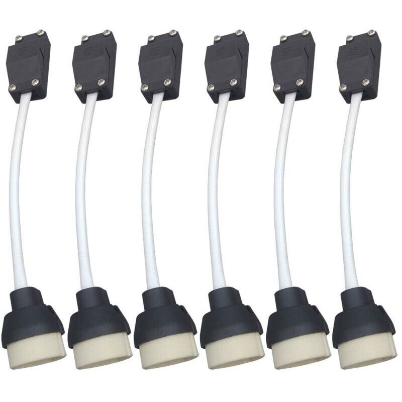 GU10 Support de Lampe, Douille D'ampoule Connecteur,Adaptateur pour LED et Halogène,Base en céramique Et Bornier