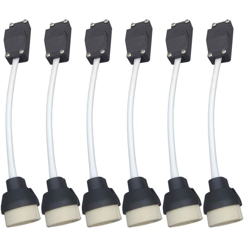 GU10 Support de Lampe, Douille D'ampoule Connecteur,Adaptateur pour led et Halogène,Base en céramique Et Bornier Aimoonsa