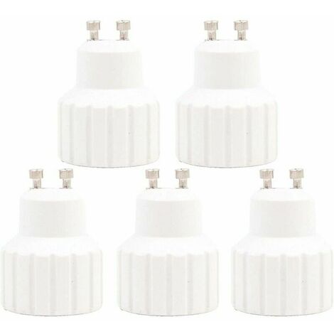 DEWDAT GU10 to GU10 Lamp Socket Adapter - Lamp Adapter - Socket Adapter for LED Halogen Bulbs（5pcs）