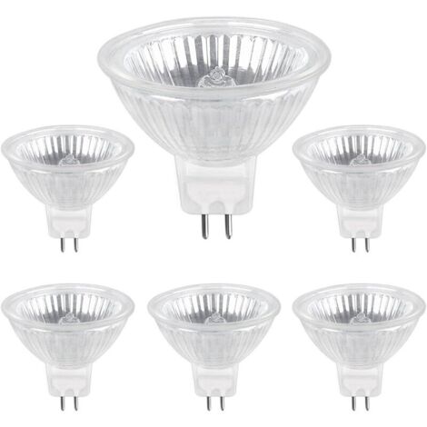 GU5.3 50W 12V Halogenlampe, 800lm Warmweiß 2700K, dimmbar, MR16 Halogen-Spotlampe, 6er-Pack