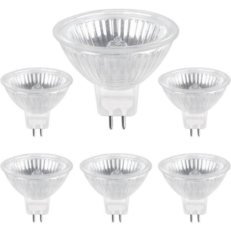GU5.3 50W 220V Halogenlampe, 680lm Warmweiß 2700K, dimmbar, MR16 Halogen-Spotlampe, 6er-Pack