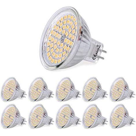 GU5.3 LED-Lampe, MR16 LED 12 V 3 W, entspricht 30 W Halogenlampe, Warmweiß 3000 K, nicht dimmbare LED-Spotlampen, 10er-Pack