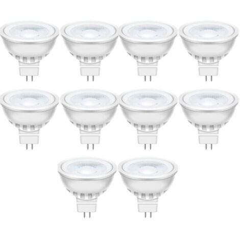 GU5.3 led warmweiß MR16 LED 5W Lampe 12V, 50 Watt ersetzt, 2700K Warmweiß 38° Abstrahlwinkel LED Spot MR16, 560Lm AC/DC 12Volt Led Leuchtmittel, Nicht dimmbar, 10 Stück