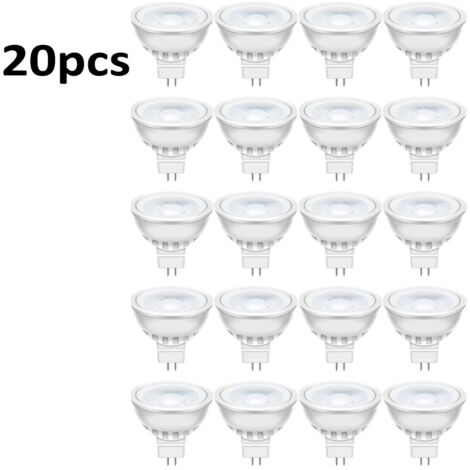 GU5.3 led warmweiß MR16 LED 5W Lampe 12V, 50 Watt ersetzt, 2700K Warmweiß 38° Abstrahlwinkel LED Spot MR16, 560Lm AC/DC 12Volt Led Leuchtmittel, Nicht dimmbar, 20 Stück