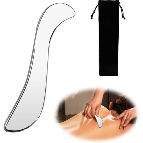 Gua sha acier inoxydable grattoir fascia, rouleau massage visage beauté relaxation muscles